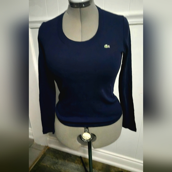 Lacoste Tops - NWT Lacoste Marine Blue Long Sleeve Shirt M